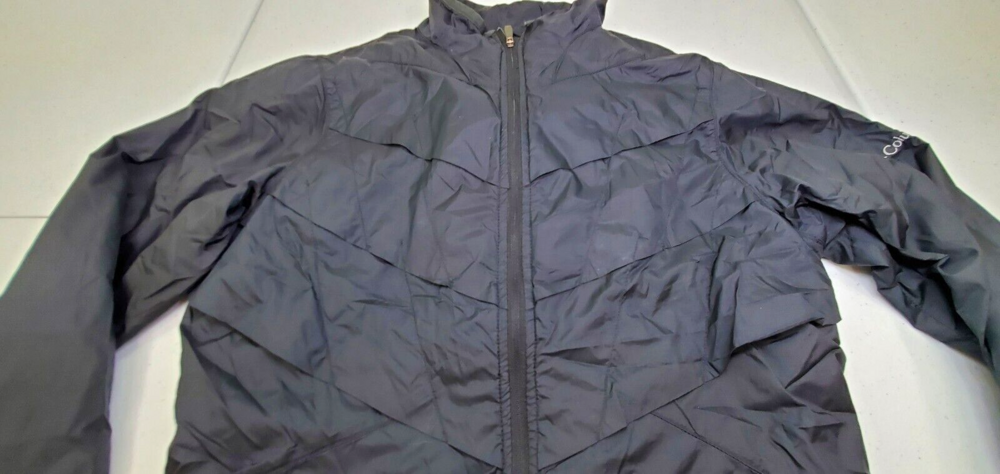 Columbia Used Women S Omni-heat Black jacket Ruffles/Interchange Lightweight - Picture 2 of 8